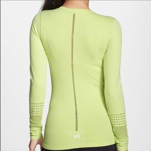 ALO Yoga long sleeve lime green top